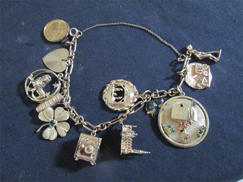 Estate Jewelry Gold Charm Bracelet