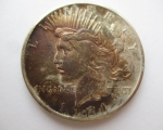 1921 toning peace dollar 1