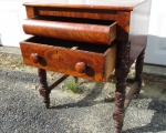 crotch mahogany 2 drawer stand 2