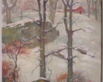 george noyes oil board winter scene 3