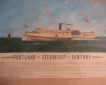 hand  colored steamship poster 3