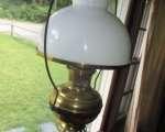 hanging victorain oil lamp