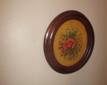 victorian walnut frame flowers 1