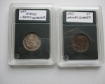 08 1854 Seated Liberty and 1883 Hawaii Quarters 1