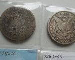 18 1878-CC and 1883-CC Morgan Silver Dollars 3