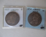 19 1833 and 1836 Capped Bust Halfs 1