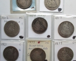 25 Seated Liberty Half Dollars 1