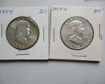 34 1940's and 50's Franklin Halfs 4