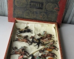 19th century pewter figures in box 1