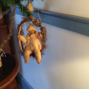 Turn of the century cotton Christmas ornament