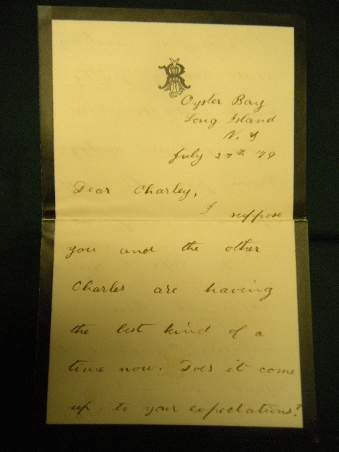 Handwritten letter from Theodore Roosevelt