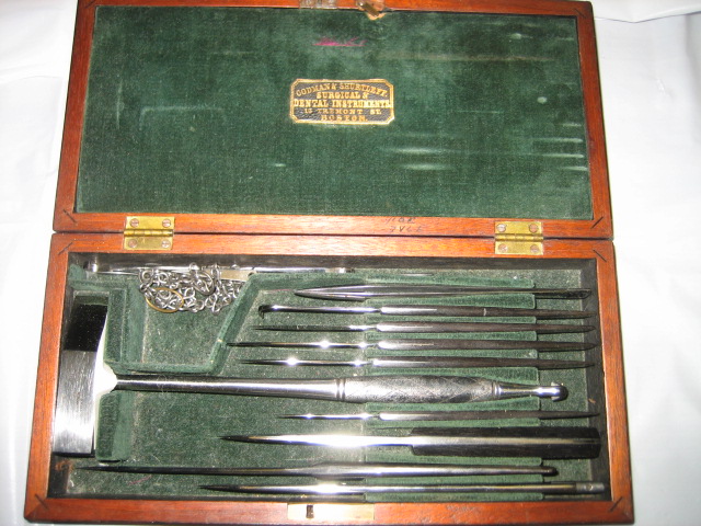 Codman & Shurtoff dental kit sold for close to $1,800 at our Nov 2006 auction