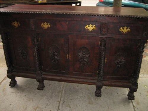 Sideboard purported to be from Bristol, RI mansion