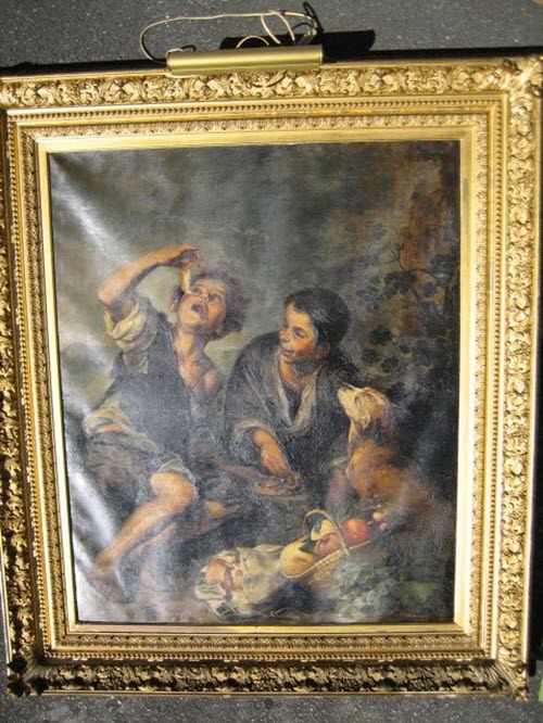 Victorian oil on canvas painting purported to be from Green Mansion in Rhode Island