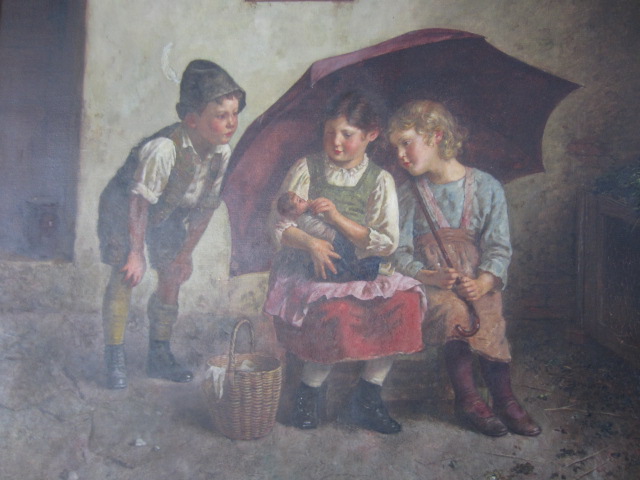 Edmund Adler oil on canvas painting