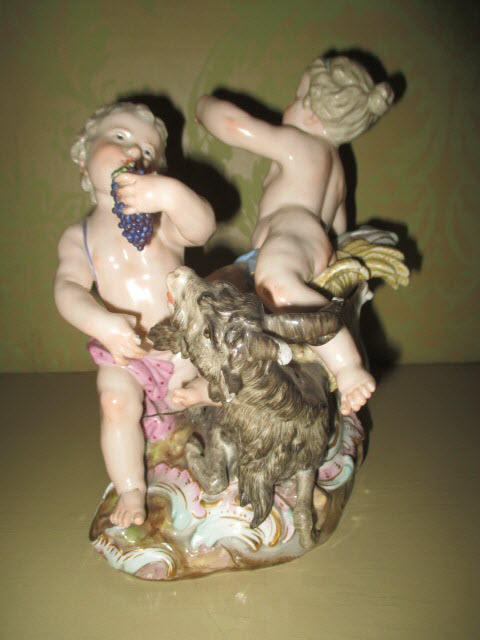 Meissen cherub figures - sold at auction from Ludlow, MA estate