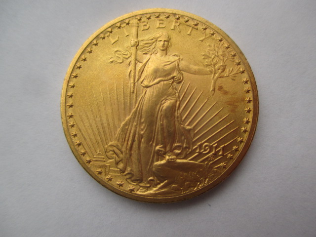 1911 St Gaudens $20 gold coin
