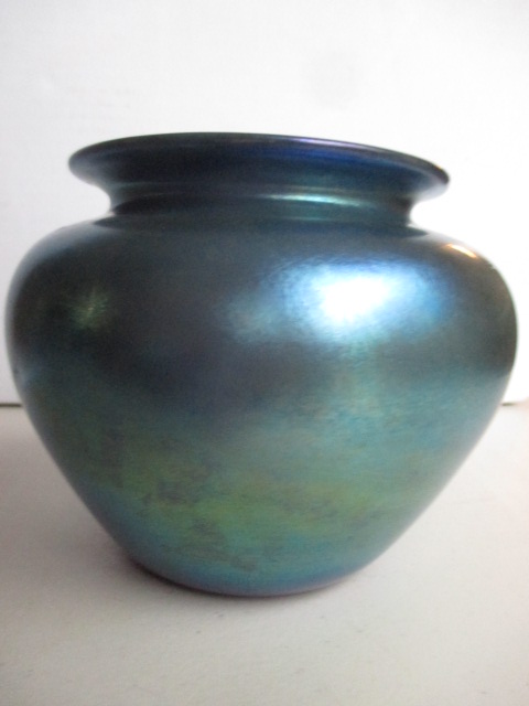 Blue Tiffany Favrille vase