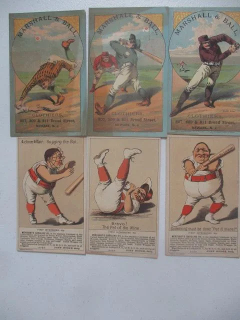 3 Marshall & Ball Clothiers Baseball Trade Cards - sold at auction for $200