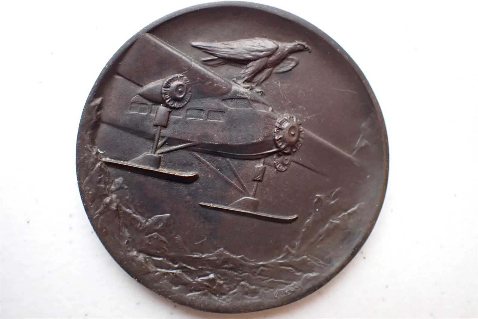 Admiral Byrd Flights Over Arctic & Antartica Bronze Medal - sold at auction for $550