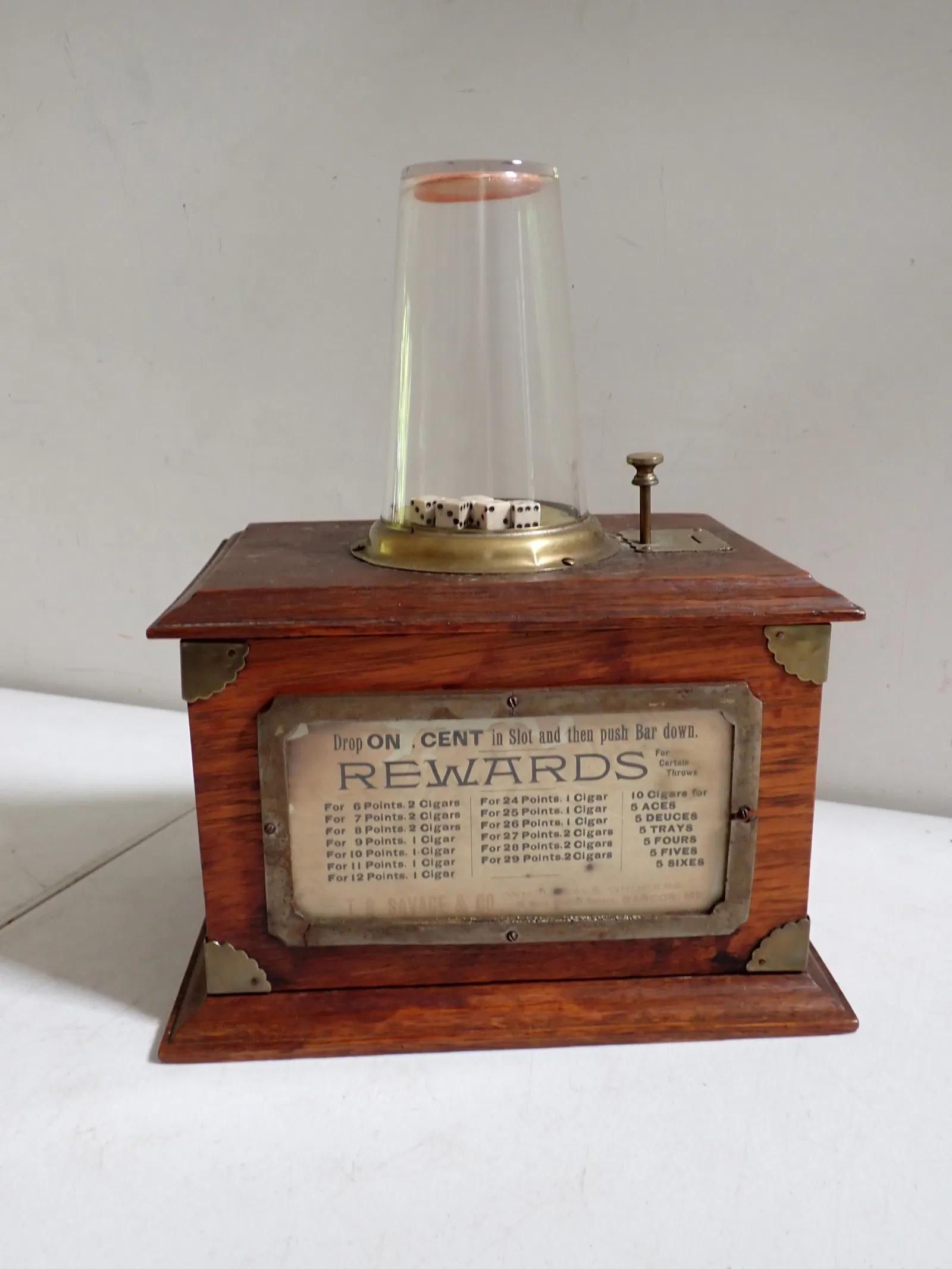 Antique Dice Shaker Trade Stimulator - sold at auction for $1,800