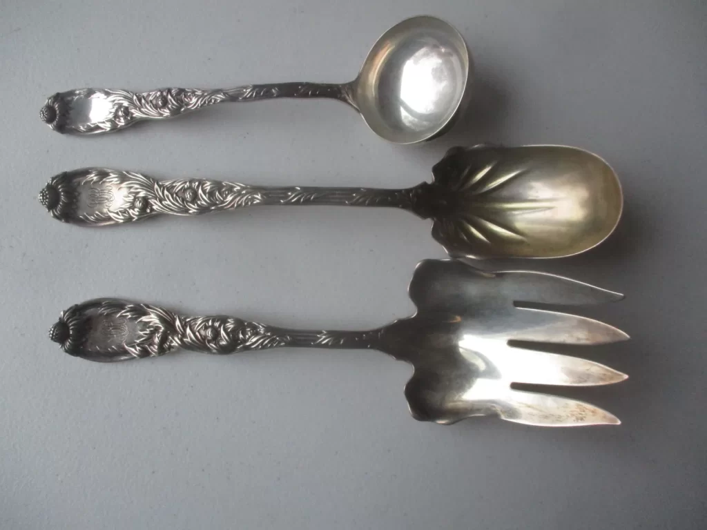 Tiffany & Co. Sterling Pat. 1880. M Chrysanthemum - sold at auction for $960