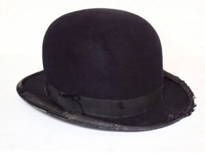 Oliver Hardy "Ollie" bowler hat from Jitterbugs - sold at auction for $4250 by Central Mass Auctions