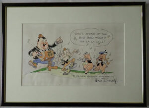 Walt Disney Drawing for Oliver Hardy 1930's Illustration - sold at auction for $4250 by Central Mass Auctions