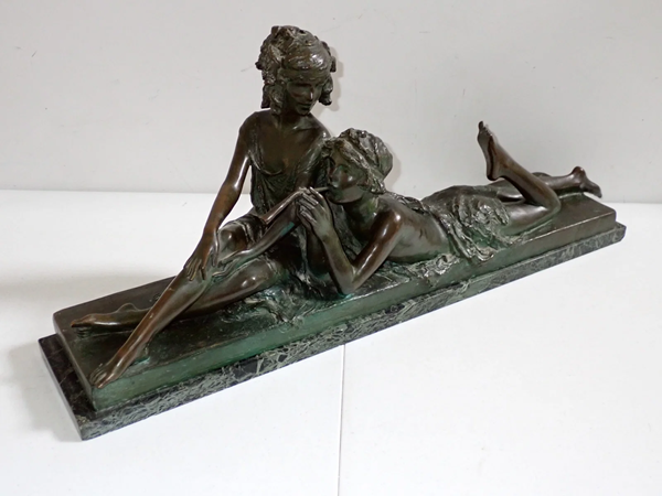 Bessie Potter Vonnoh "In Arcadia" Bronze Statue - sold at auction for $11,400