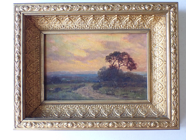 Julian Onderdonk Signed Impressionist "A Glowy Sky" Oil on Board Painting - sold at auction for $9,600